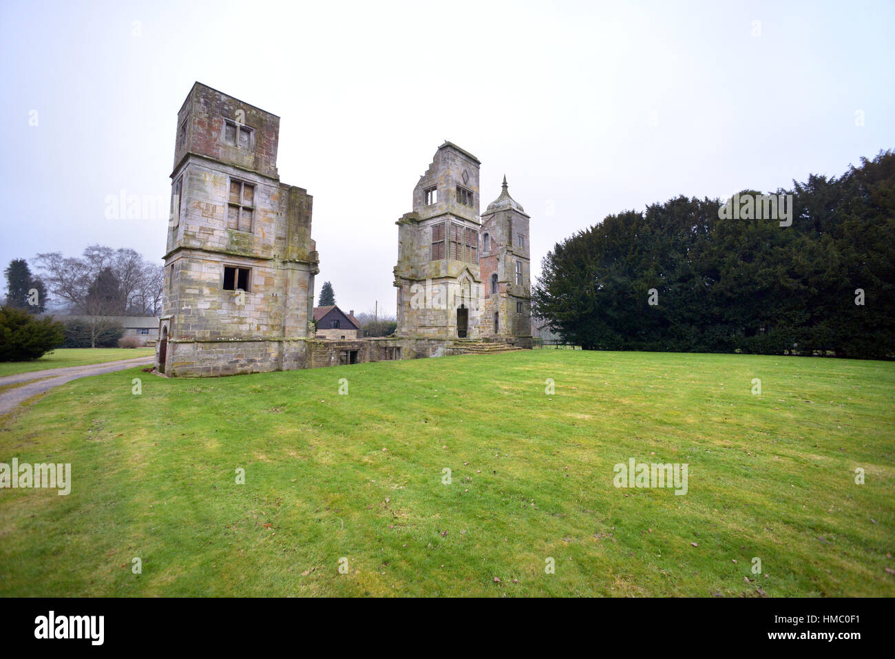 The ruins of Brambletye house, Forest Row,Sussex, UK, Setting for