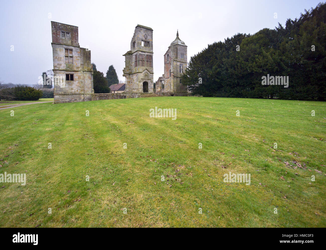 The ruins of Brambletye house, Forest Row,Sussex, UK, Setting for