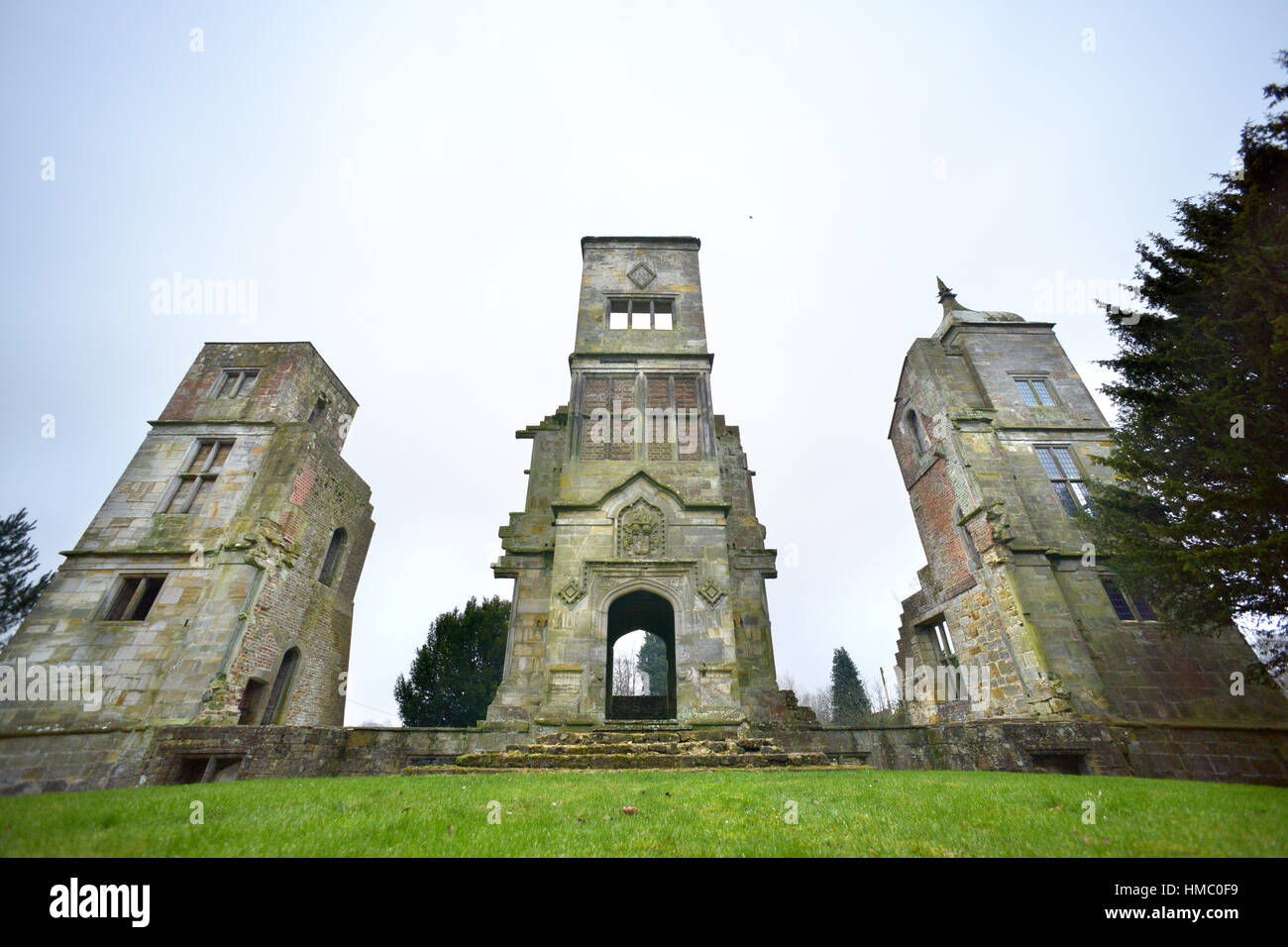 The ruins of Brambletye house, Forest Row,Sussex, UK, Setting for