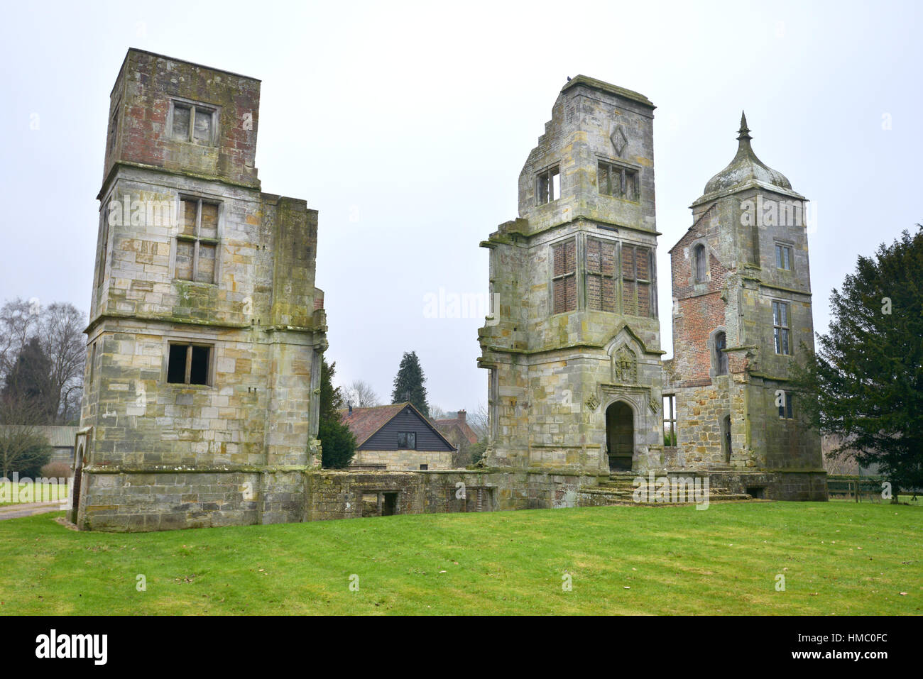 The ruins of Brambletye house, Forest Row,Sussex, UK, Setting for