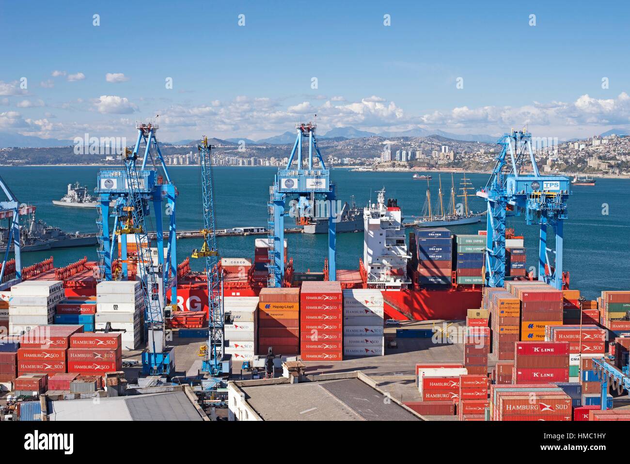 Port of Valparaiso Stock Photo - Alamy
