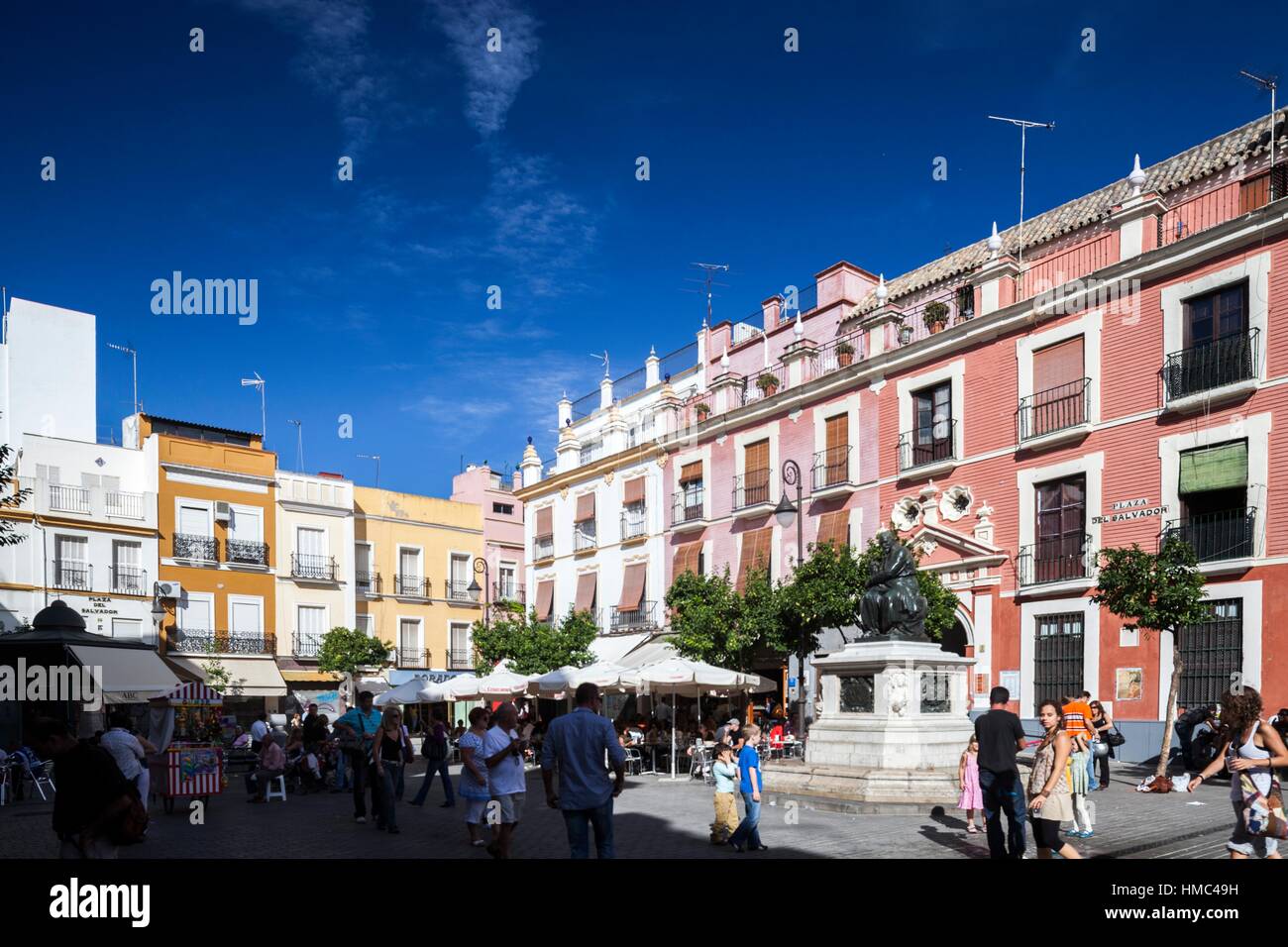 El Salvador square, Seville, Spain Stock Photo - Alamy