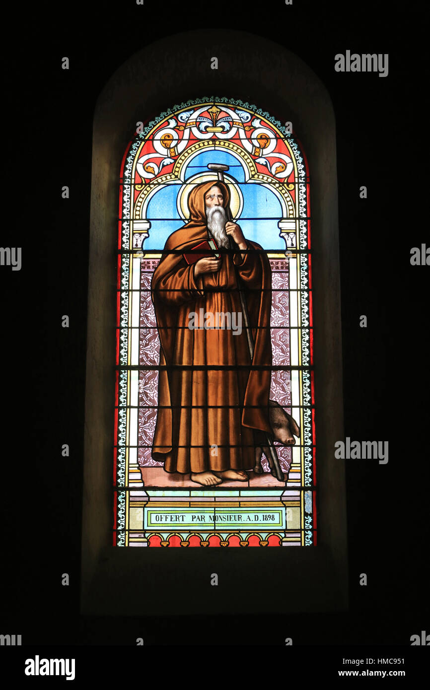Saint Antoine Avec Son Cochon La Chapelle Du Mont Du Chat La Motte Servolex France Stock Photo Alamy