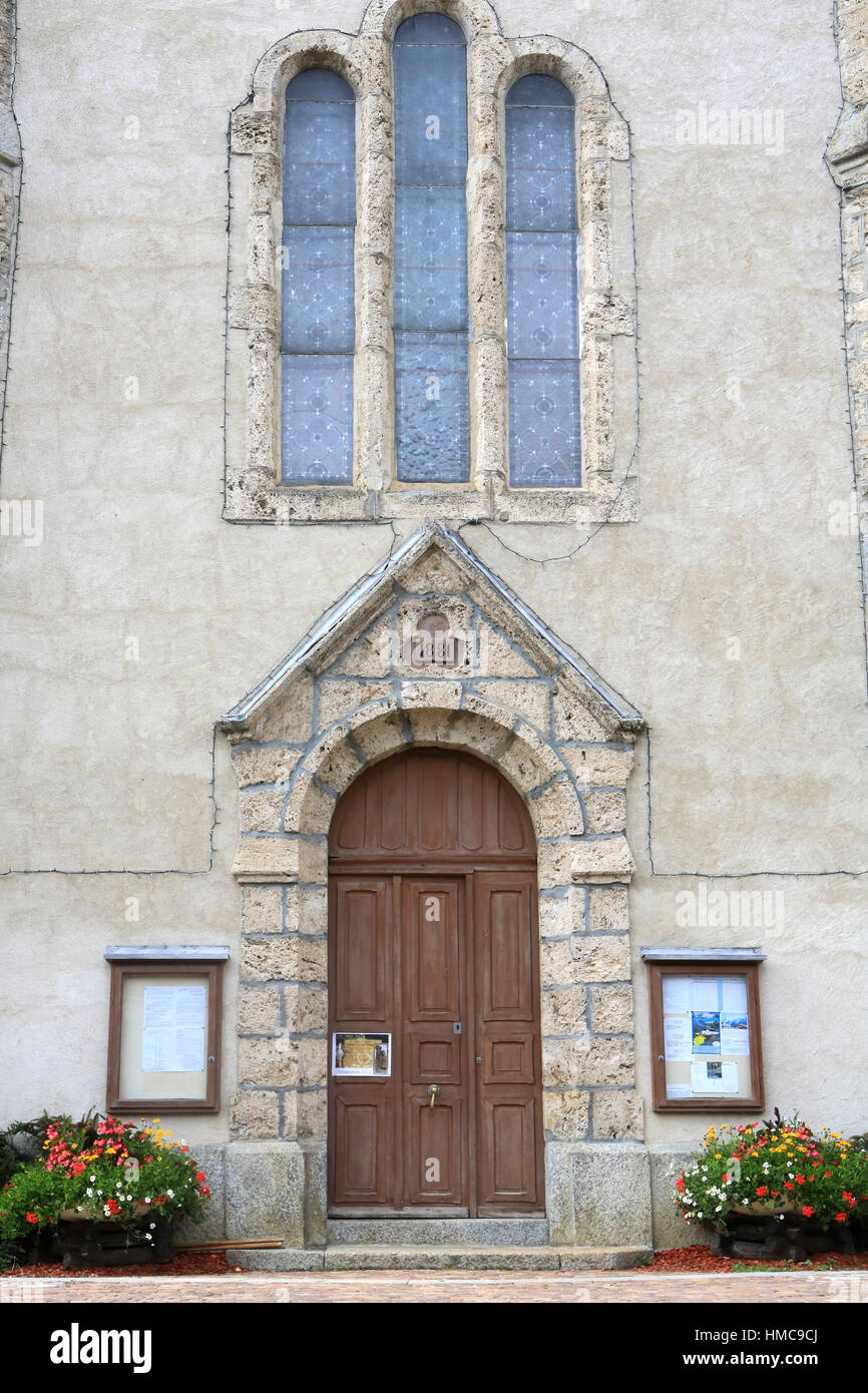 Eglise Sainte-Marie Madeleine. Praz-sur-Arly. France. Stock Photo