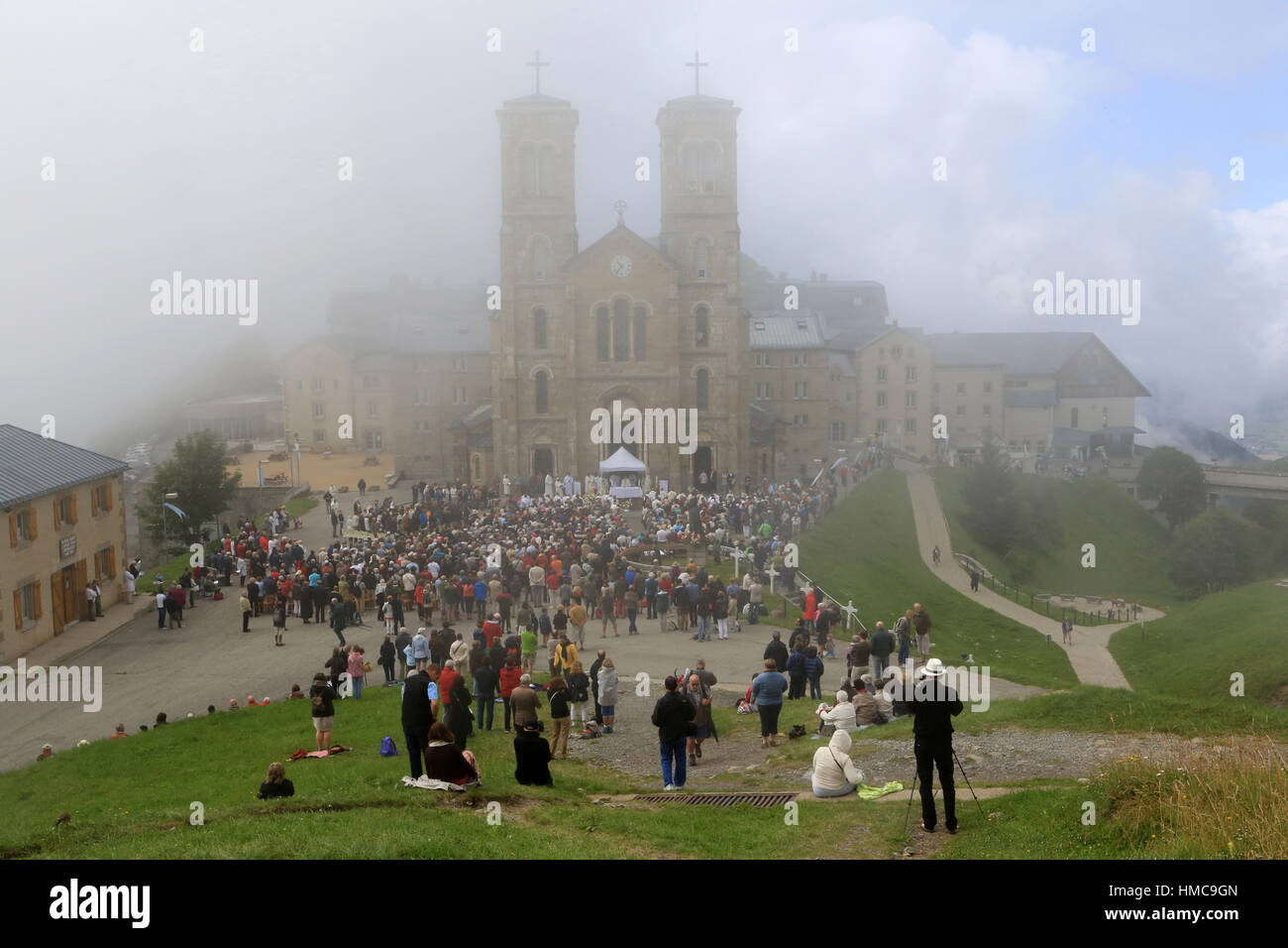 Shrine of Our Lady of la Salette. Holy mass on the solemnity of the