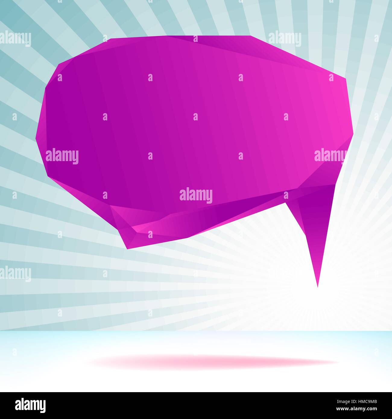 Abstract origami speech bubble template. + EPS8 vector file Stock ...