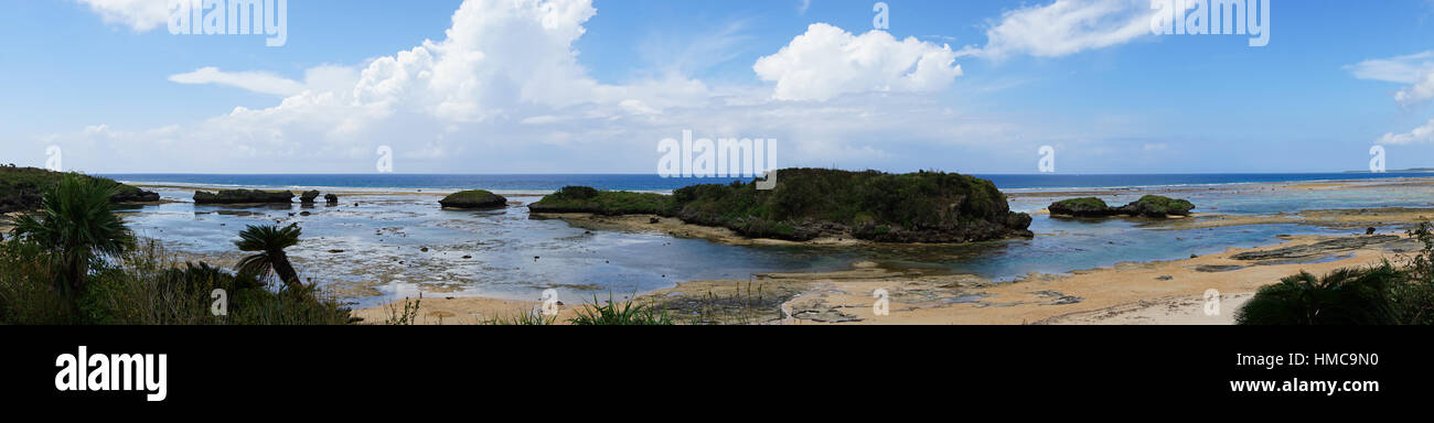 Star Sand Beach (Hoshizuna no Hama) of Iriomote Island in Okinawa, Japan. Stock Photo