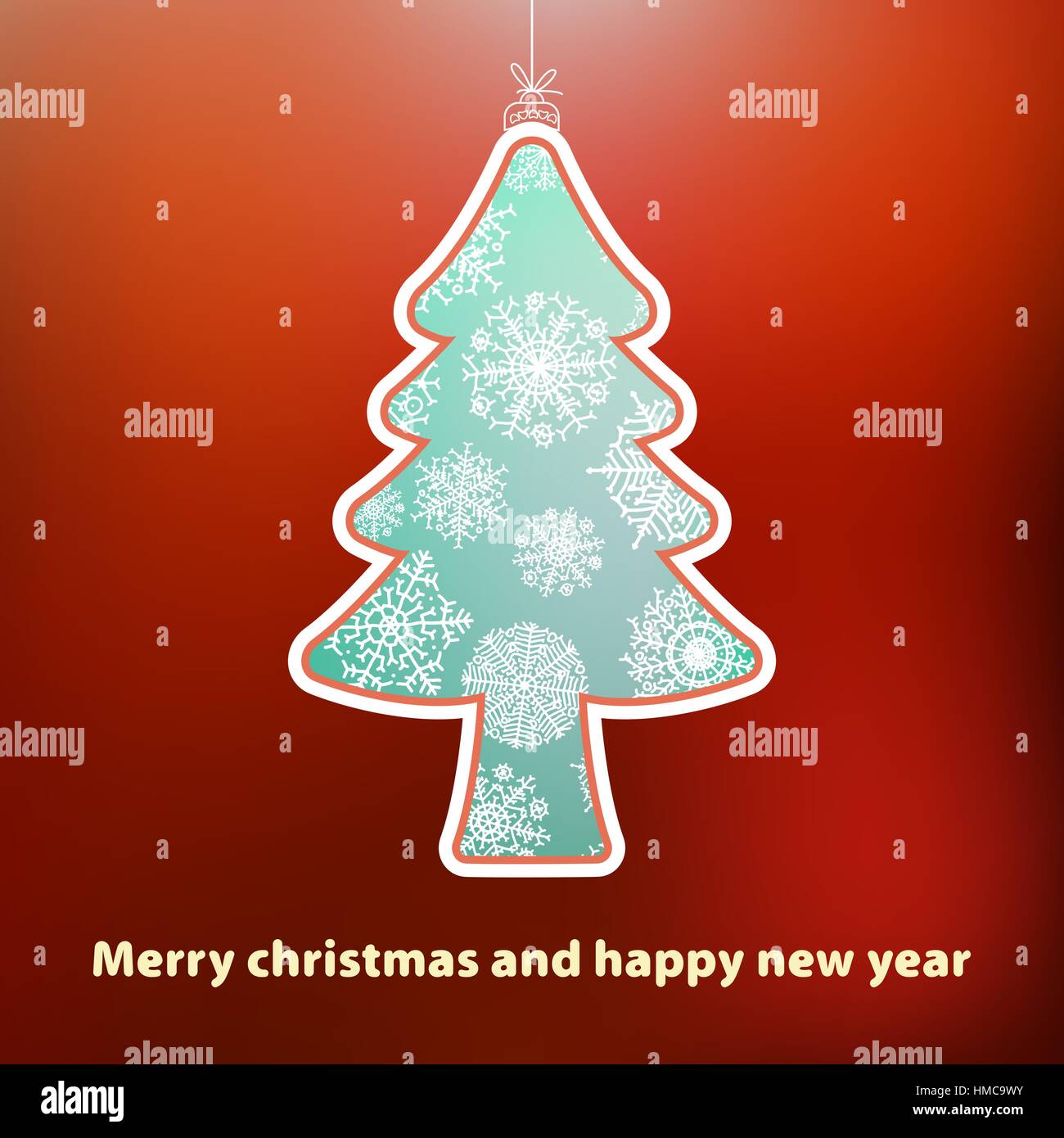 Christmas card with tree. + EPS8 vector file Stock Vector Image & Art ...
