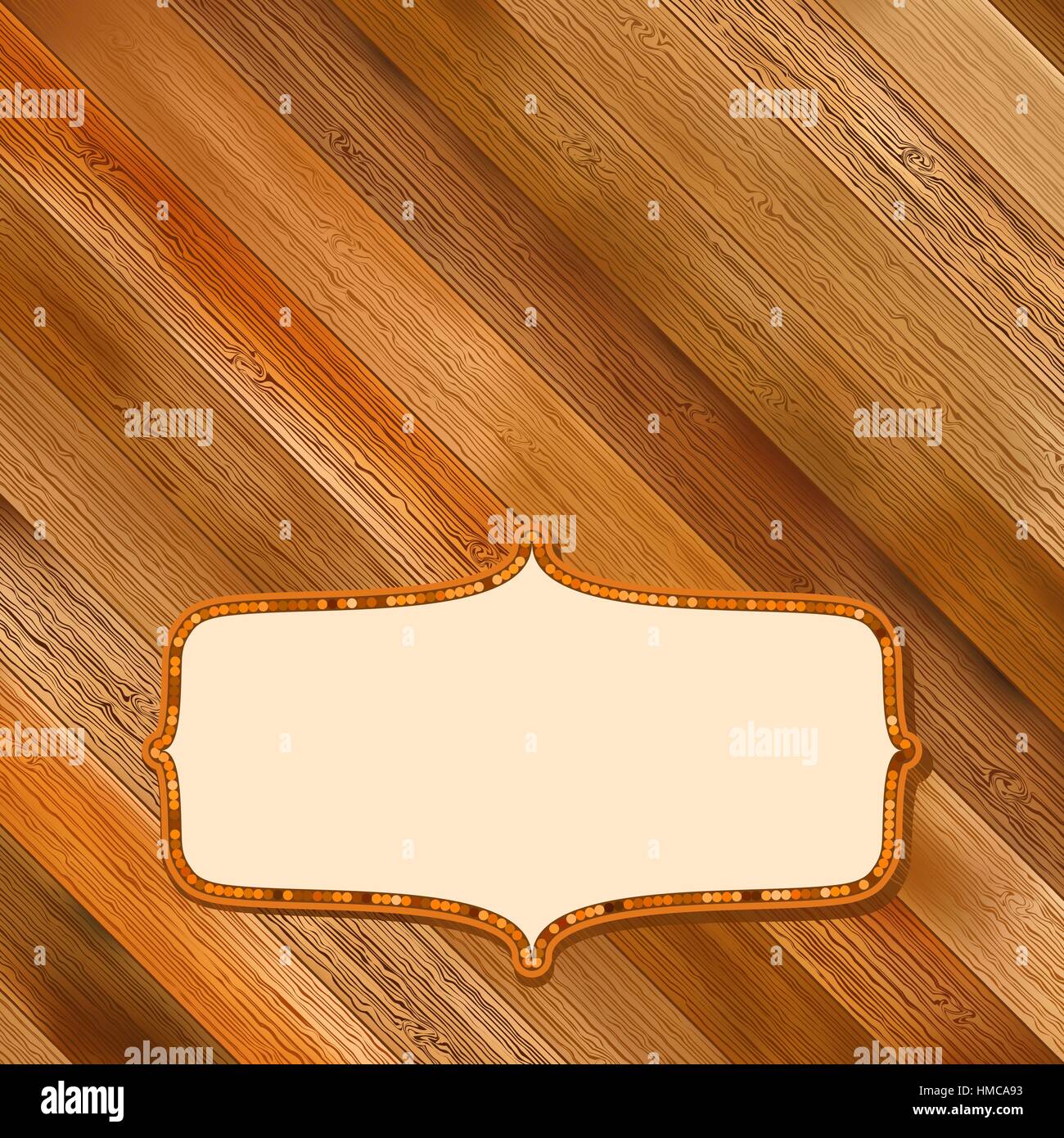 Retro wooden frame with space for your wording concept. + EPS8 vector ...