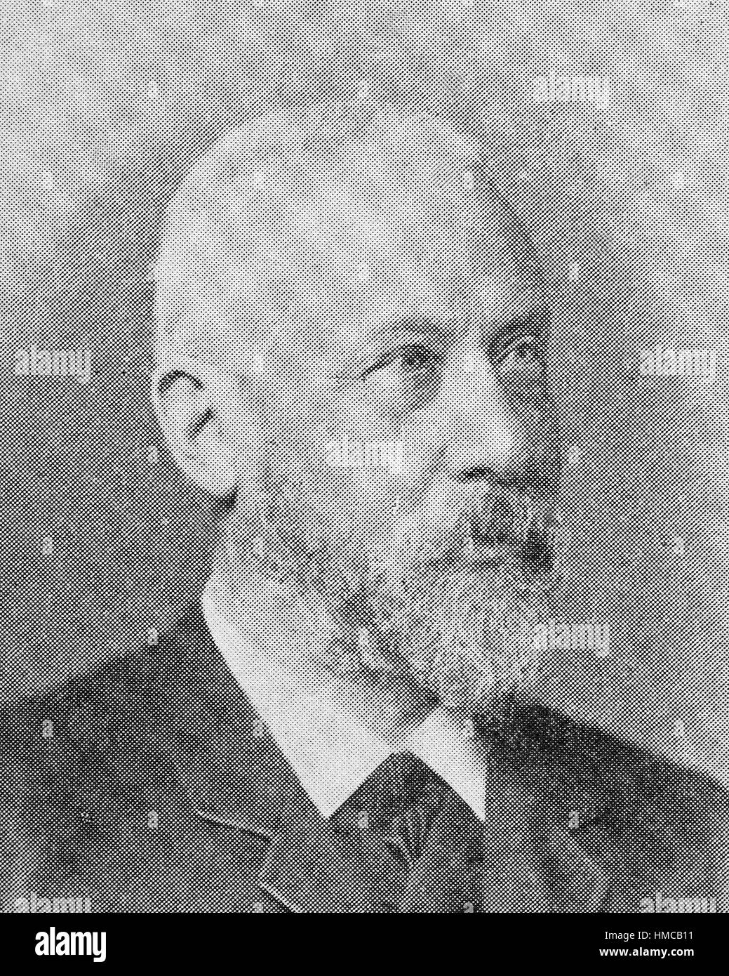 Wilhelm Dilthey, German, 19 November 1833 - 1 October 1911, was a German historian, psychologist, sociologist, and hermeneutic philosopher, photo or illustration, published 1892, digital improved Stock Photo
