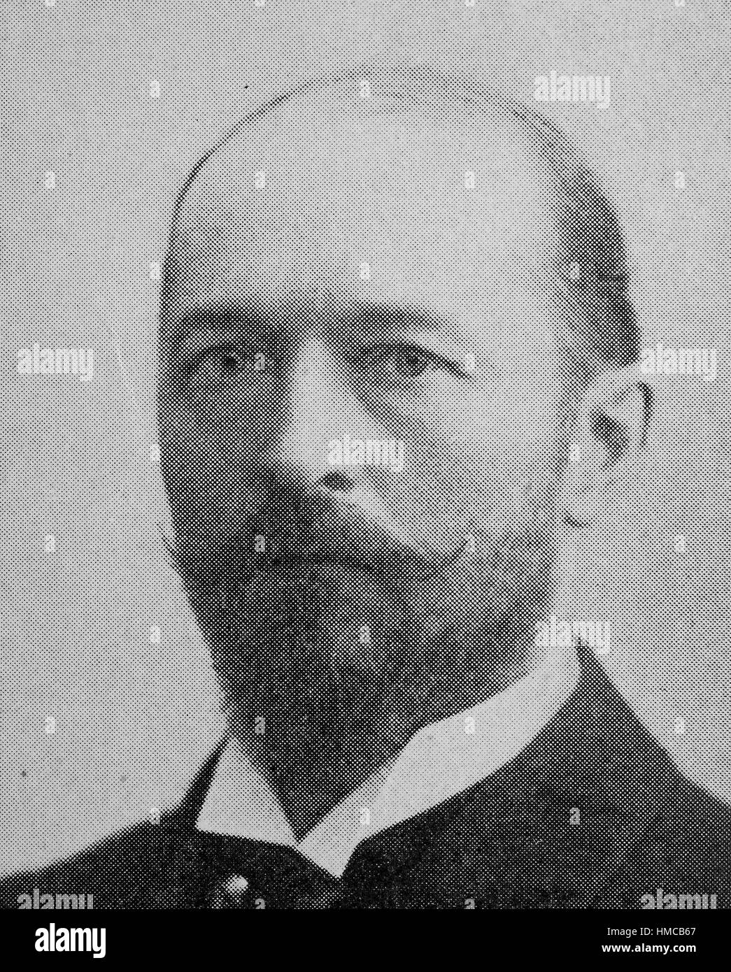 Emil von Behring, Emil Adolf von Behring,, as Emil Adolf Behring born, 15 March 1854 - 31 March 1917, was a German physiologist who received the 1901 Nobel Prize in Physiology or Medicine, photo or illustration, published 1892, digital improved Stock Photo