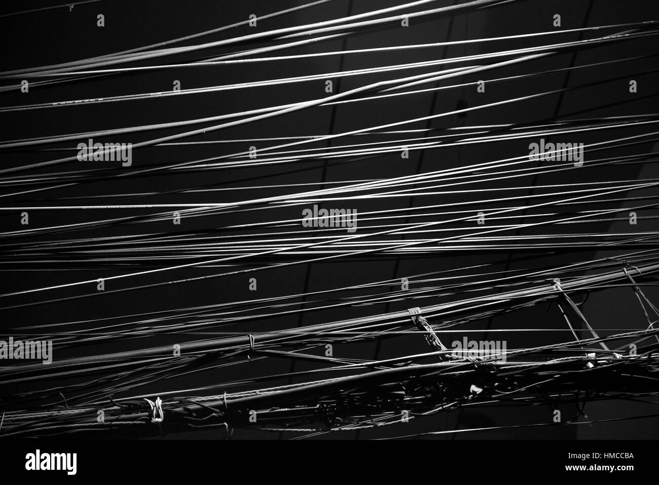 Bangkok cables Black and White Stock Photos & Images Alamy