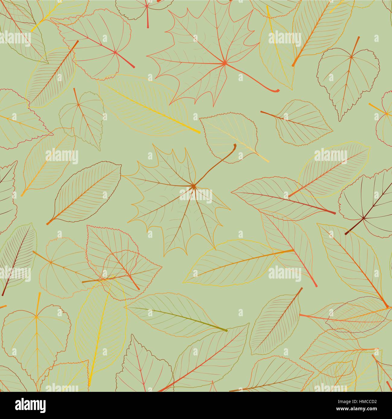 Seamless color leaves pattern. plus EPS10 vector file Stock Vector ...