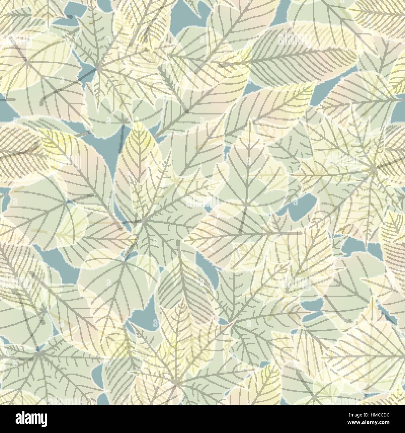 Seamless pattern with colorful autumn leaves. plus EPS10 vector file ...