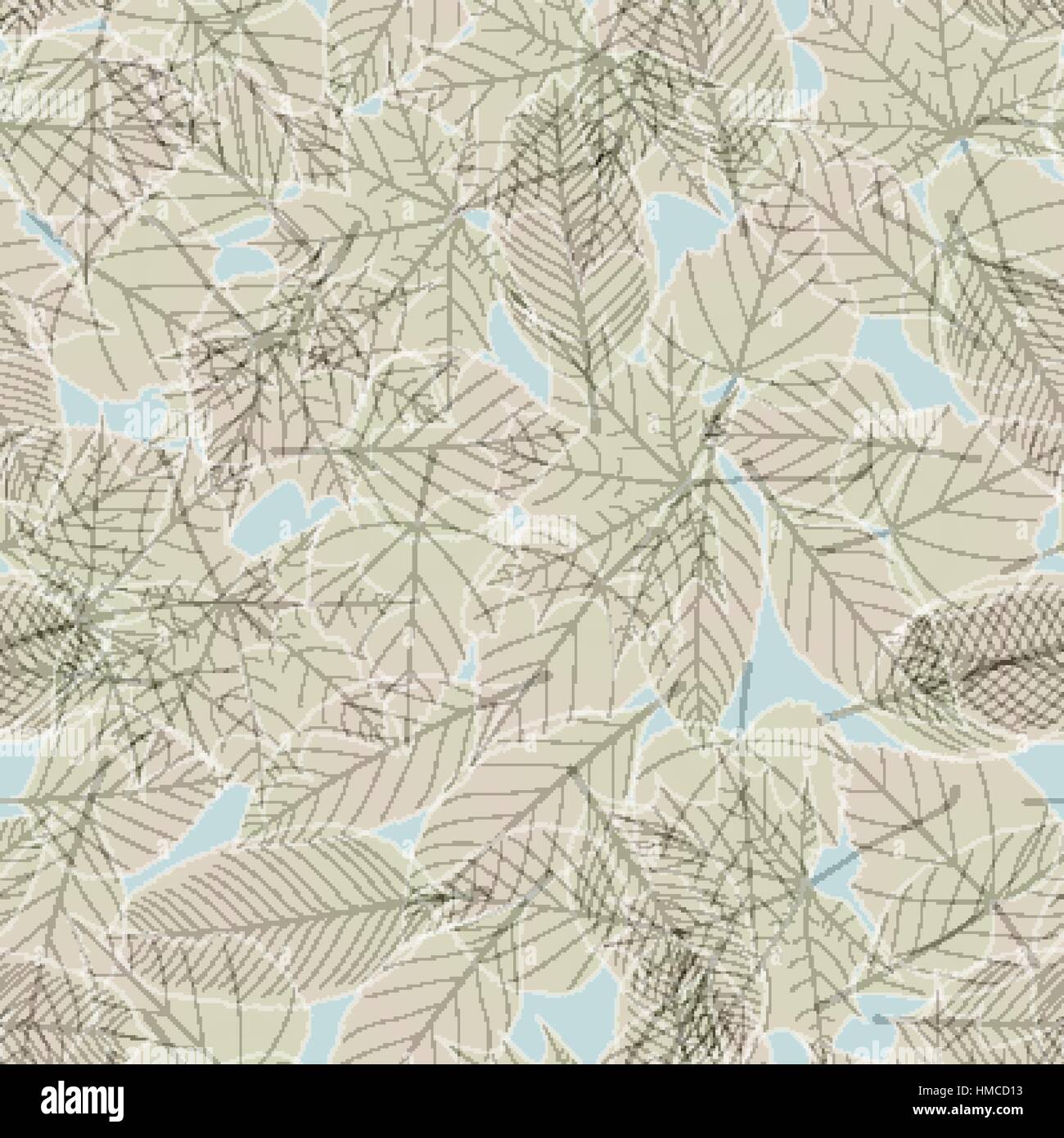 Seamless pattern with colorful autumn leaves. plus EPS10 vector file ...