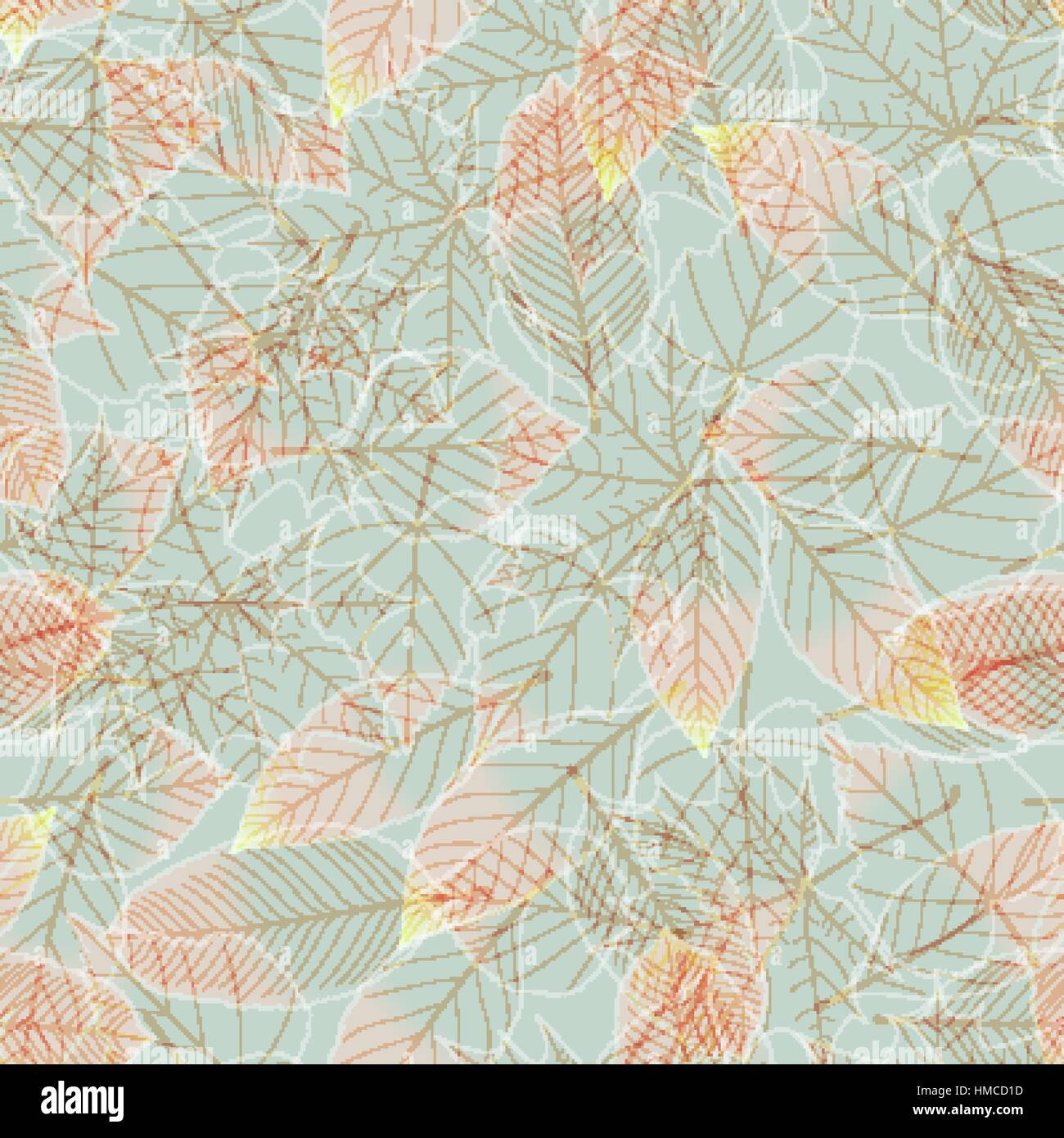 Seamless pattern with colorful autumn leaves. plus EPS10 vector file ...