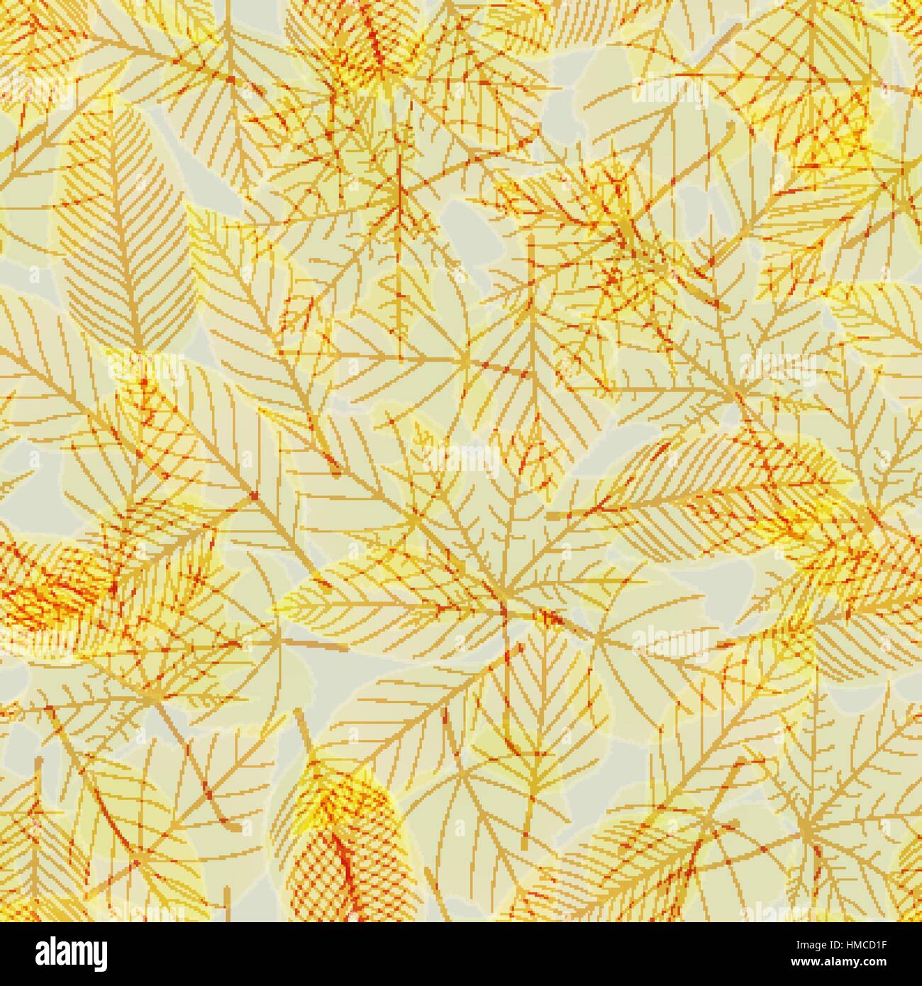 Seamless pattern with colorful autumn leaves. plus EPS10 vector file ...