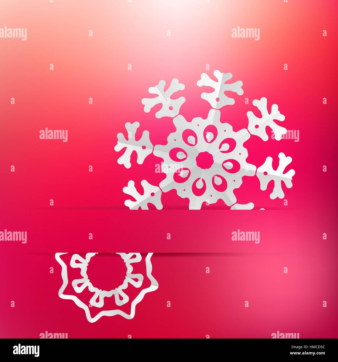 White paper christmas snowflake on a red purple background. + EPS8 ...