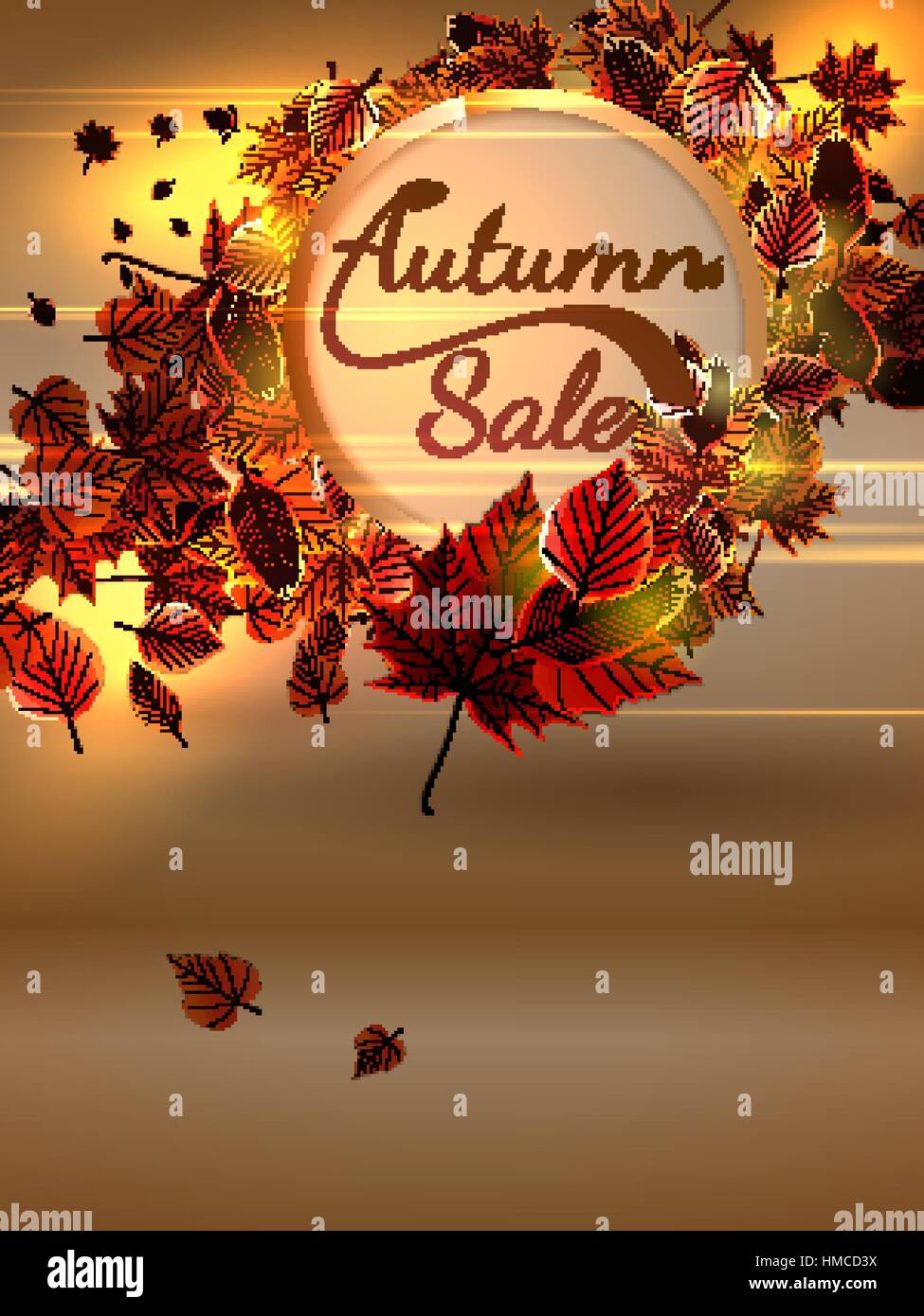 Autumn Sale background with copyspace. plus EPS10 vector file Stock ...
