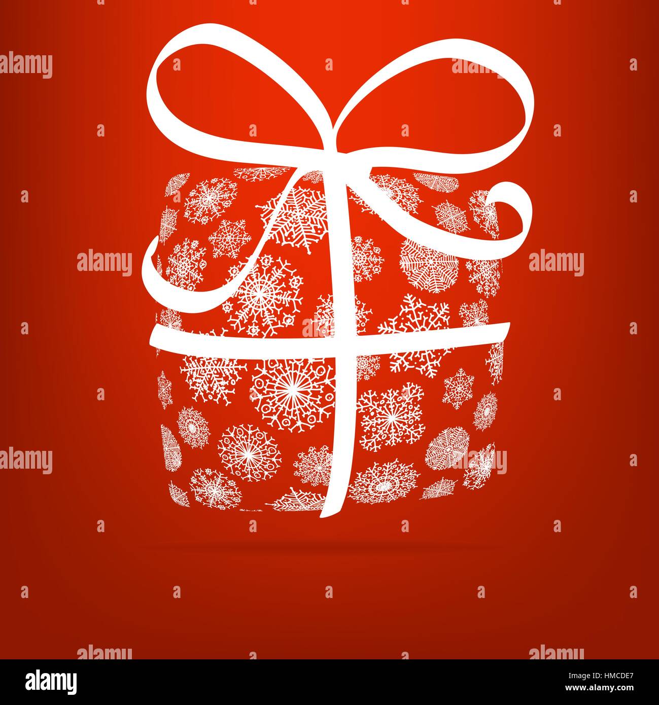 Christmas gift box made from snowflakes. + EPS8 vector file Stock ...