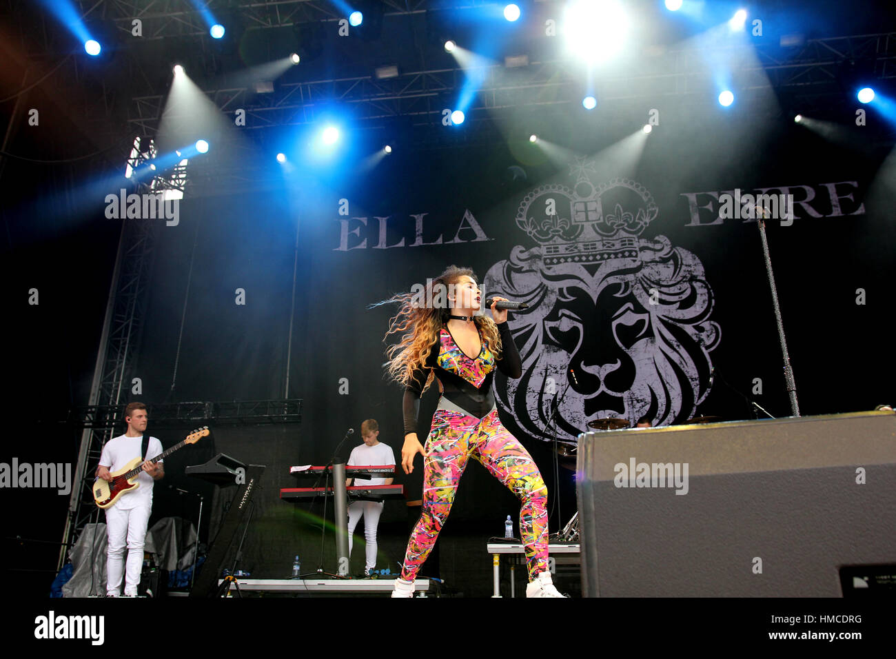 PRAGUE, CZECH REPUBLIC - JUNE 25, 2016: English singer Ella Eyre (born Ella McMahon) performs live on stage during a concert at Metronome Festival Stock Photo