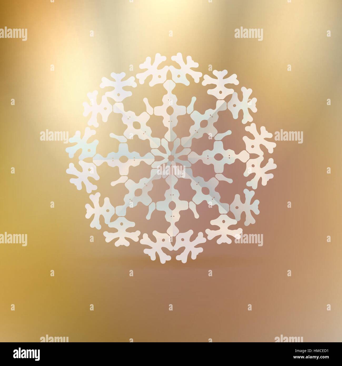 Christmas gold background with snowflake. EPS 10 Stock Vector Image ...
