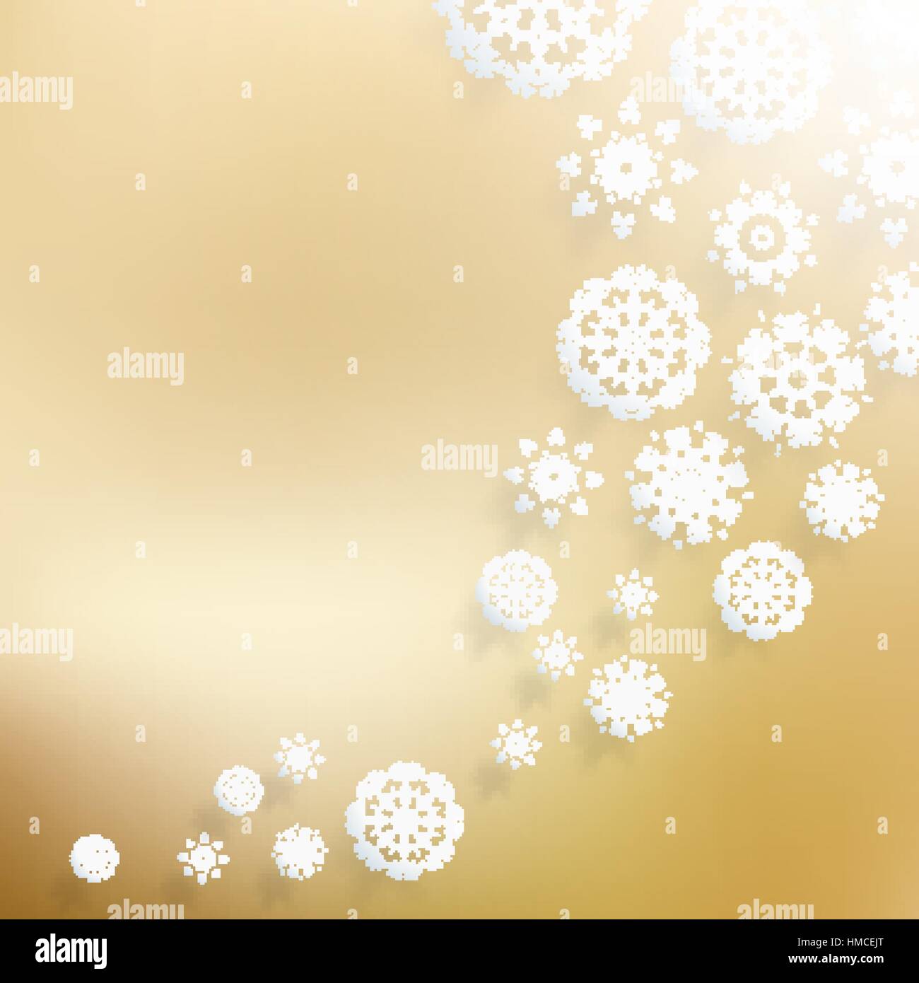 Gold silver frame snowflakes Stock Vector Images - Alamy
