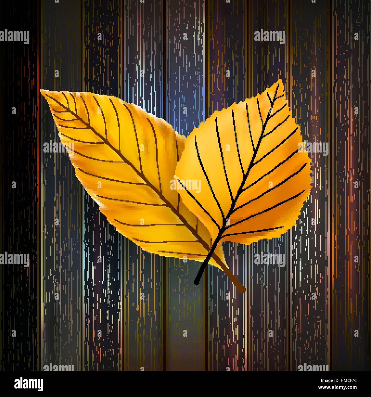 Autumn Leaves over wooden background With copy space. plus EPS10 vector ...