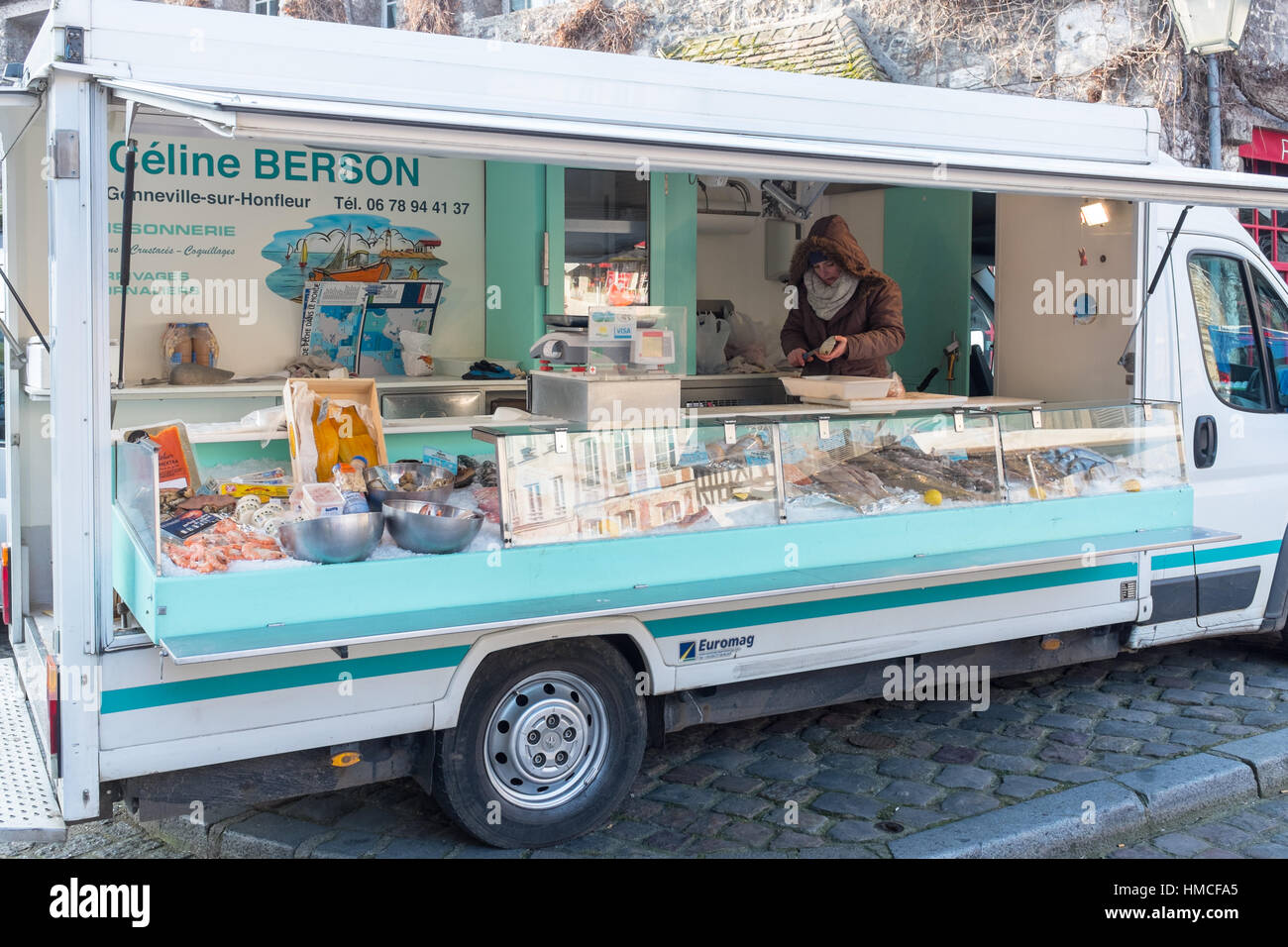 Van selling fresh fish and shellfish at 