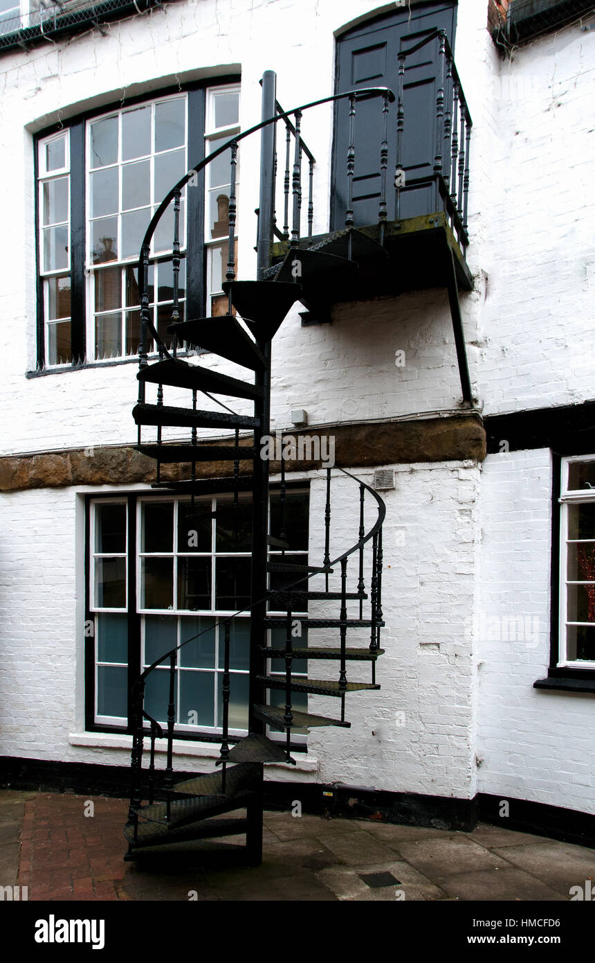 Wrought iron spiral staircase hi-res stock photography and images - Alamy