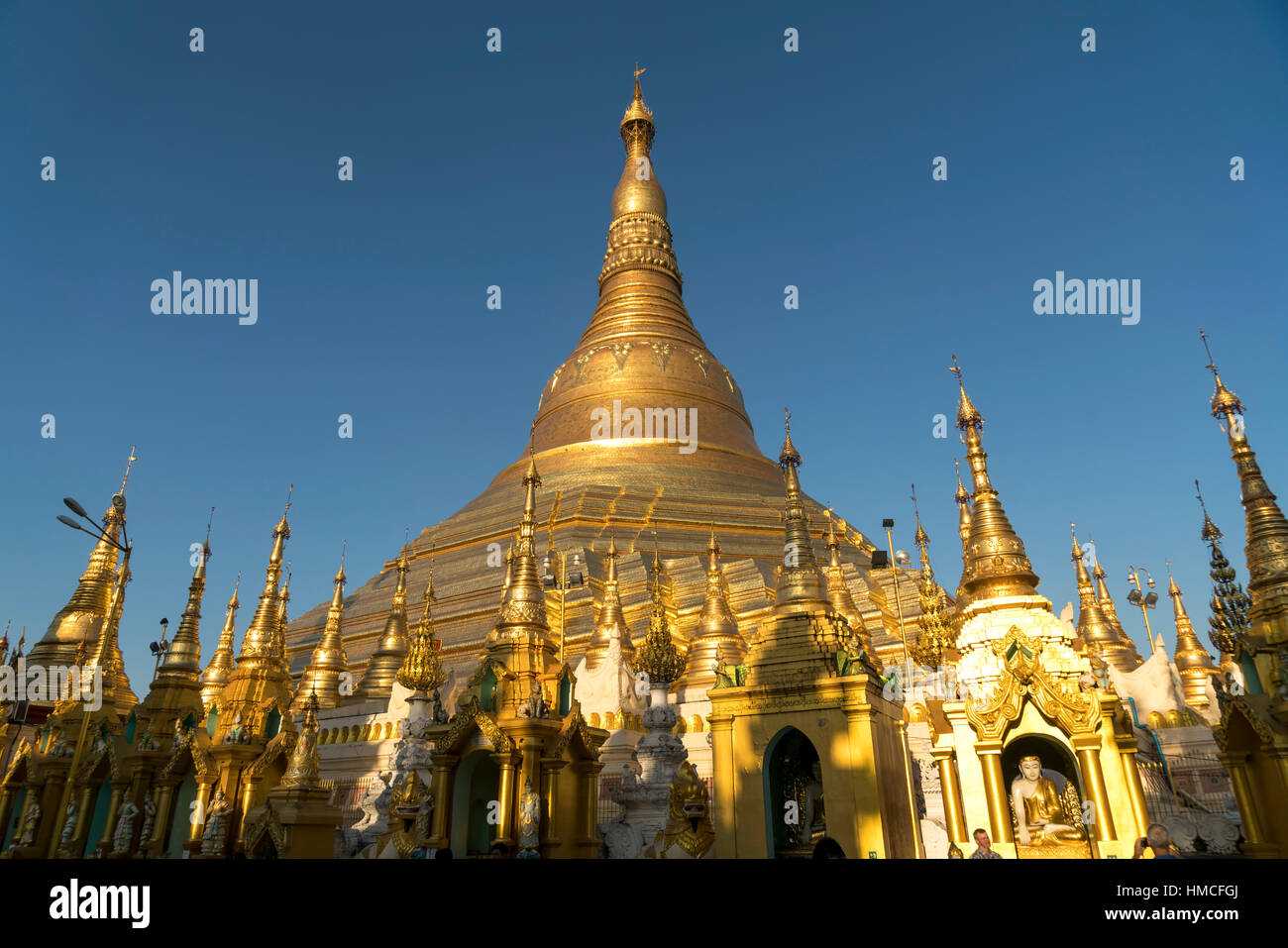 Shwedagon Pagoda in Yangon  or Rangoon, Myanmar, Asia Stock Photo