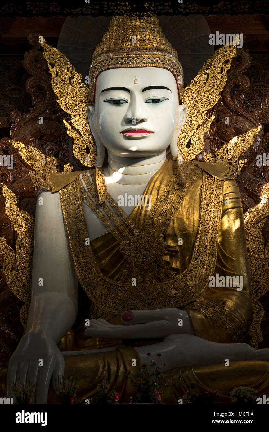 Ngahtatgyi Buddha image in Yangon  or Rangoon, Myanmar, Asia Stock Photo