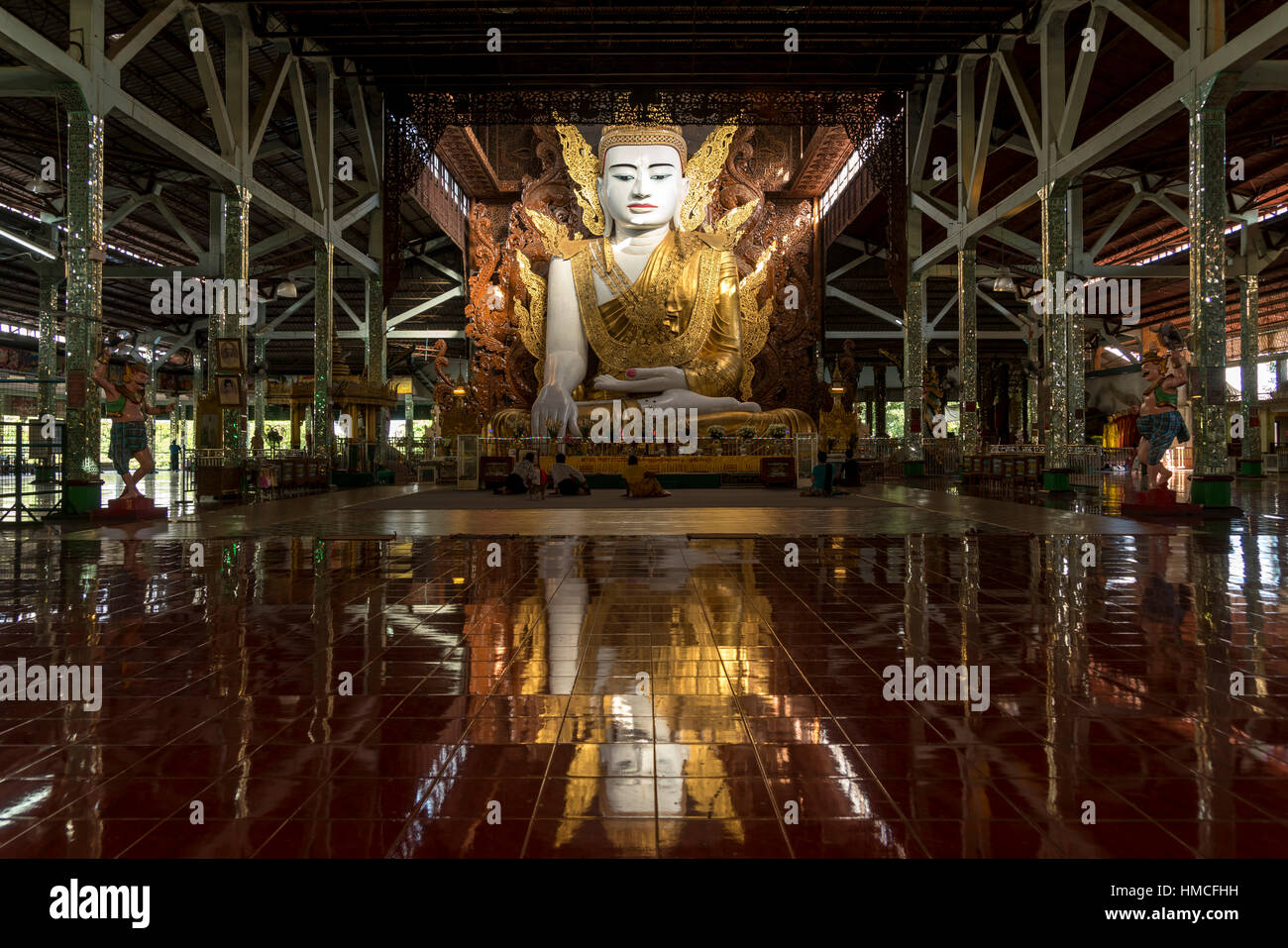 Ngahtatgyi Buddha image in Yangon  or Rangoon, Myanmar, Asia Stock Photo