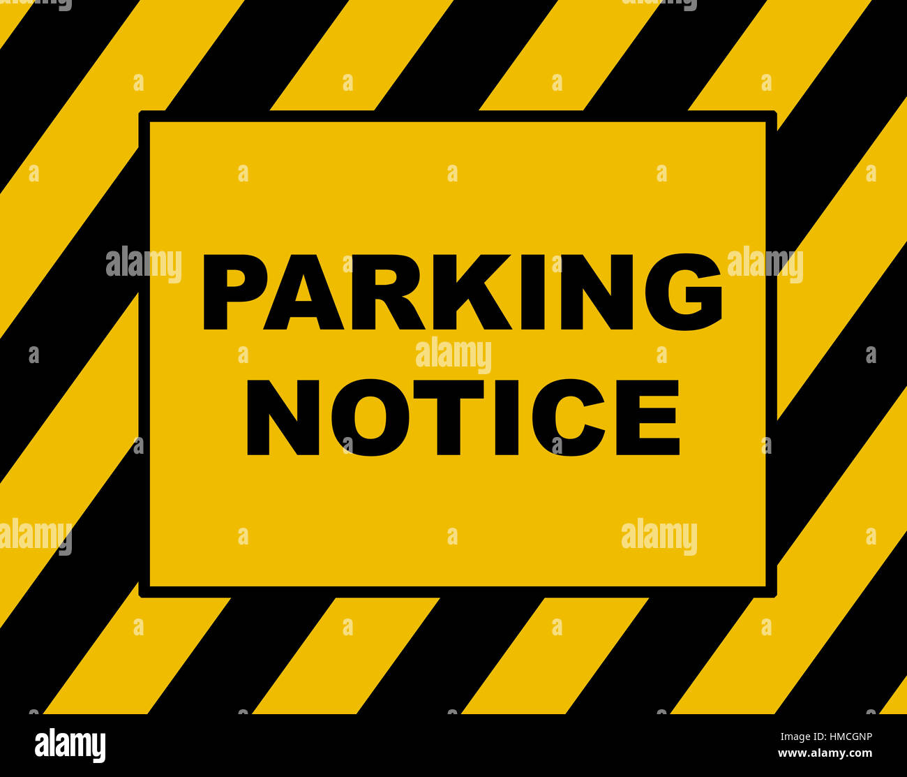Parking fine notice, parking violation. Stock Photo
