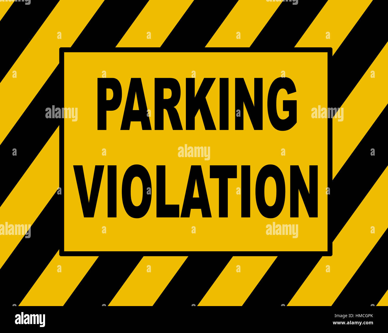 Parking fine notice, parking violation. Stock Photo