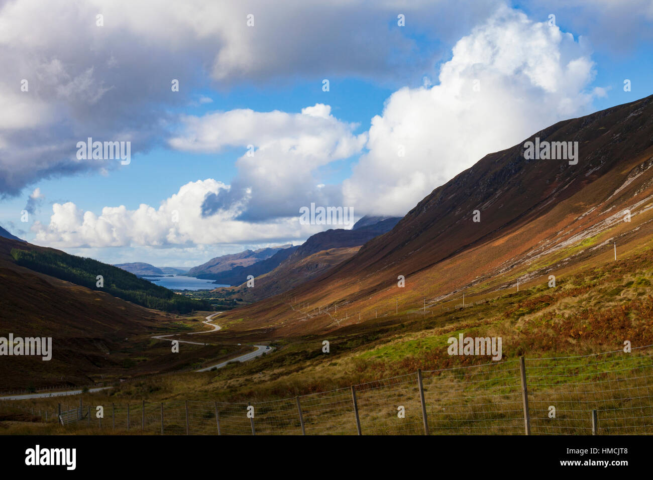 Loch Maree from Glen Docherty, Achnasheen, Wester Ross, Highland Region, Scotland UK Stock Photo