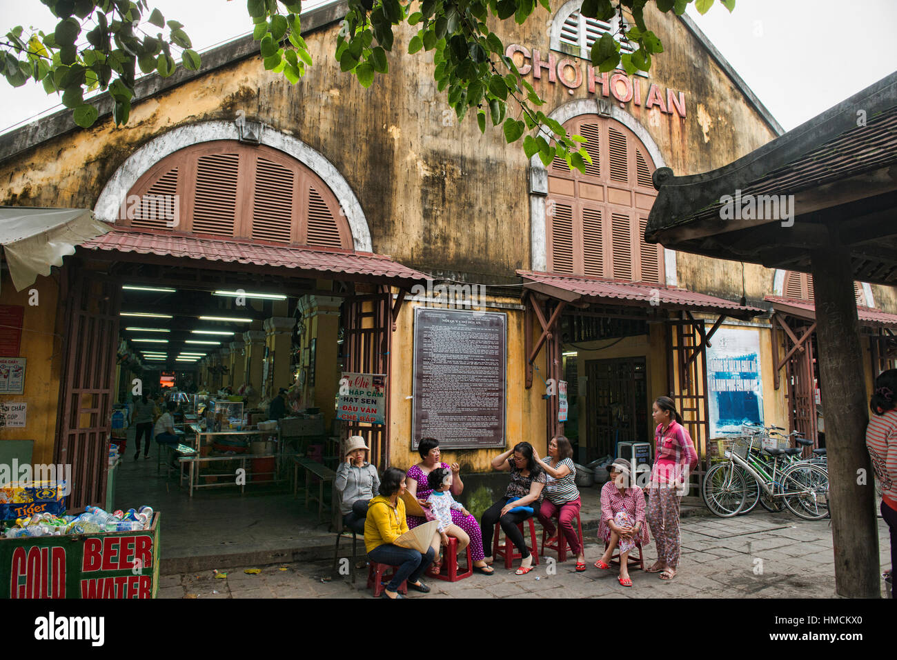 The entrance to the Central Market, Hoi An, Vietnam Stock Photo Alamy