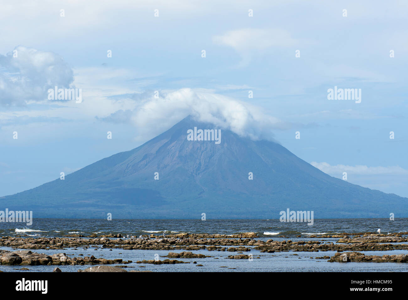 Volcano on ometepe island during day in Nicaragua Stock Photo