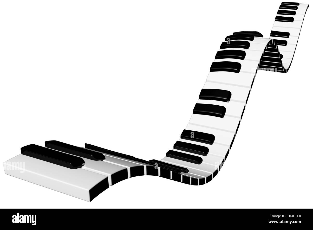 Piano keys illustration Black and White Stock Photos & Images - Alamy