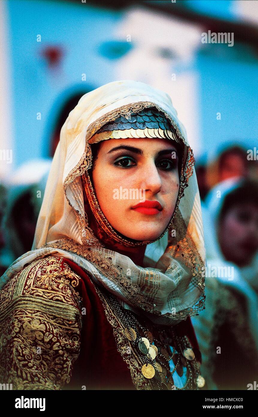 A woman in traditional costume, Megara, Attica, Greece Stock Photo Alamy
