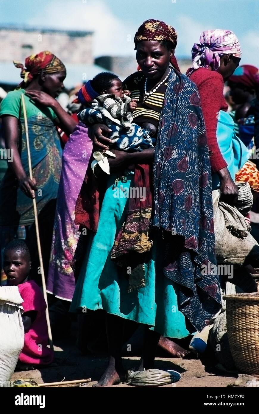 Woman with baby, Rutsiro district, Rwanda Stock Photo - Alamy