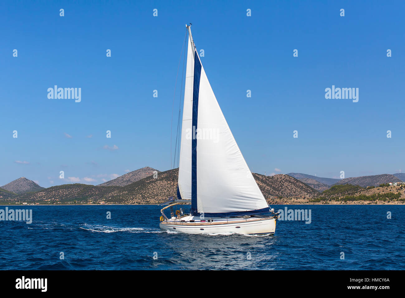 Sailing ship luxury yacht boat in the Aegean Sea Stock Photo - Alamy