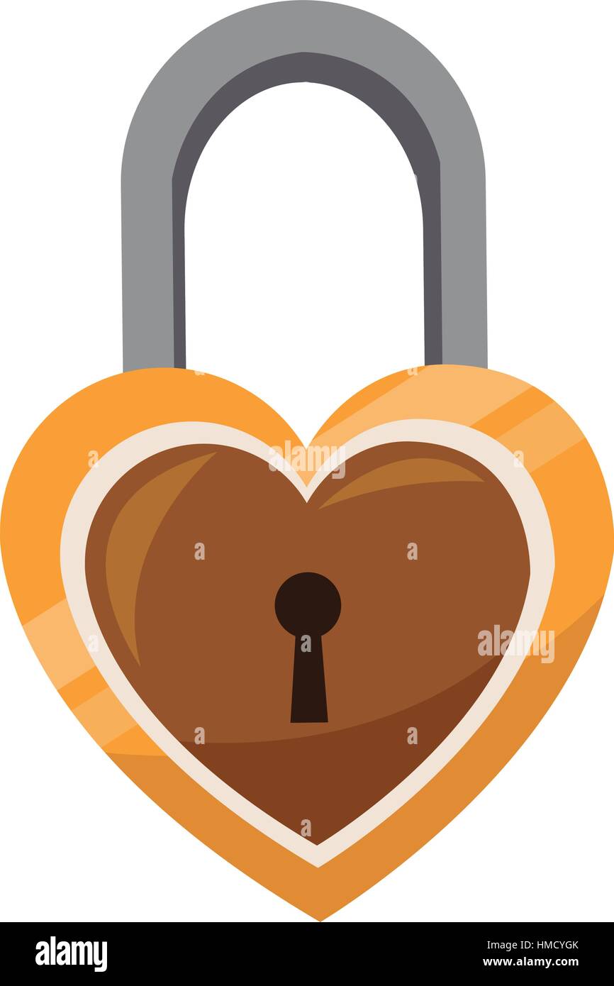 padlock in heart shape Stock Vector Image & Art - Alamy