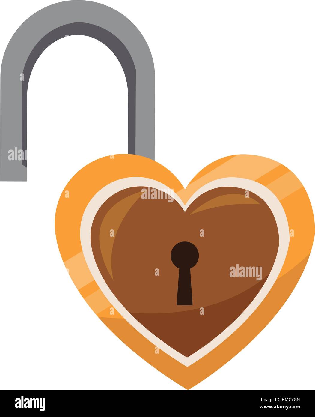 padlock in heart shape Stock Vector Image & Art - Alamy