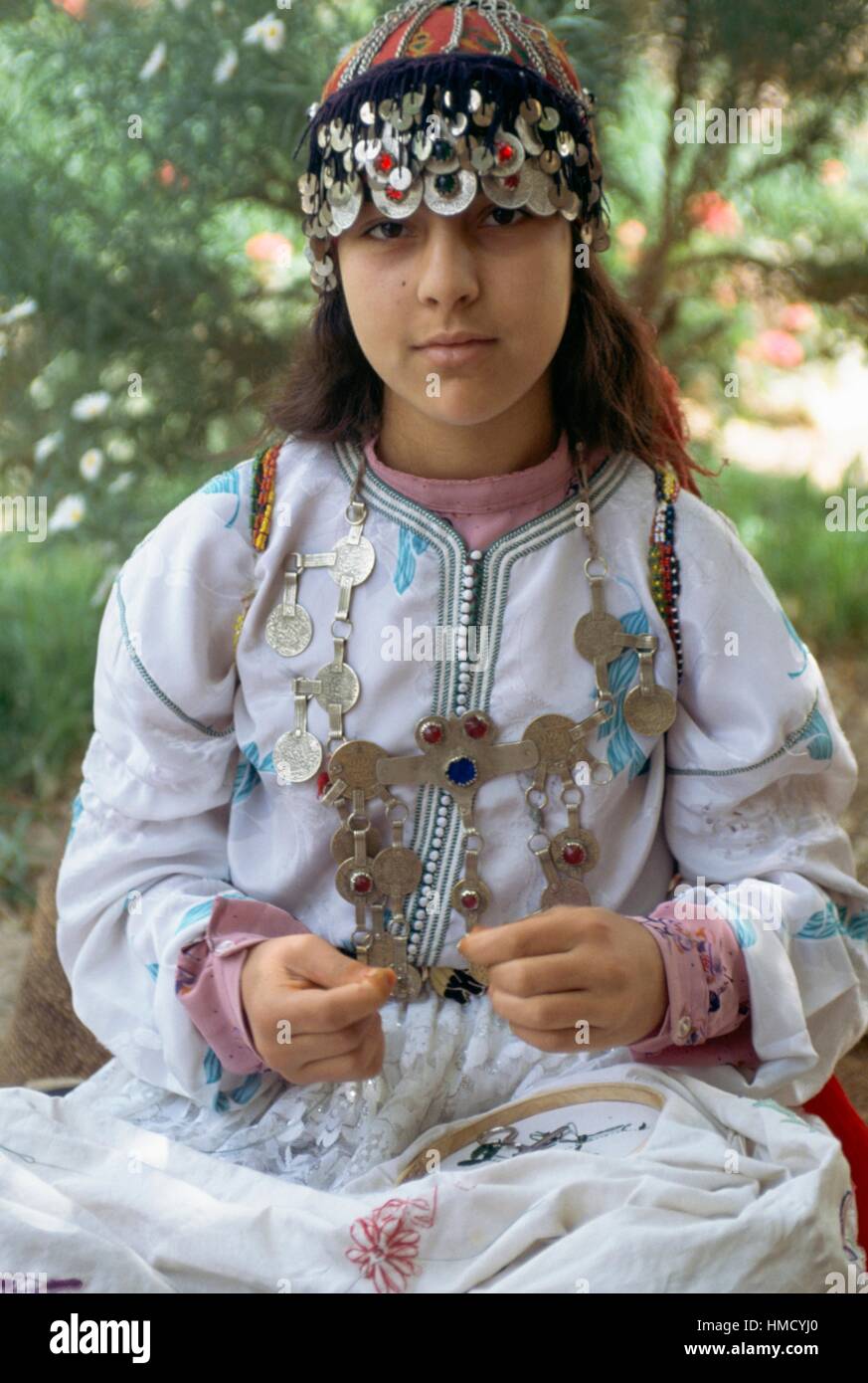 Young girl wearing a traditional costume, Marrakech, Morocco Stock Photo -  Alamy