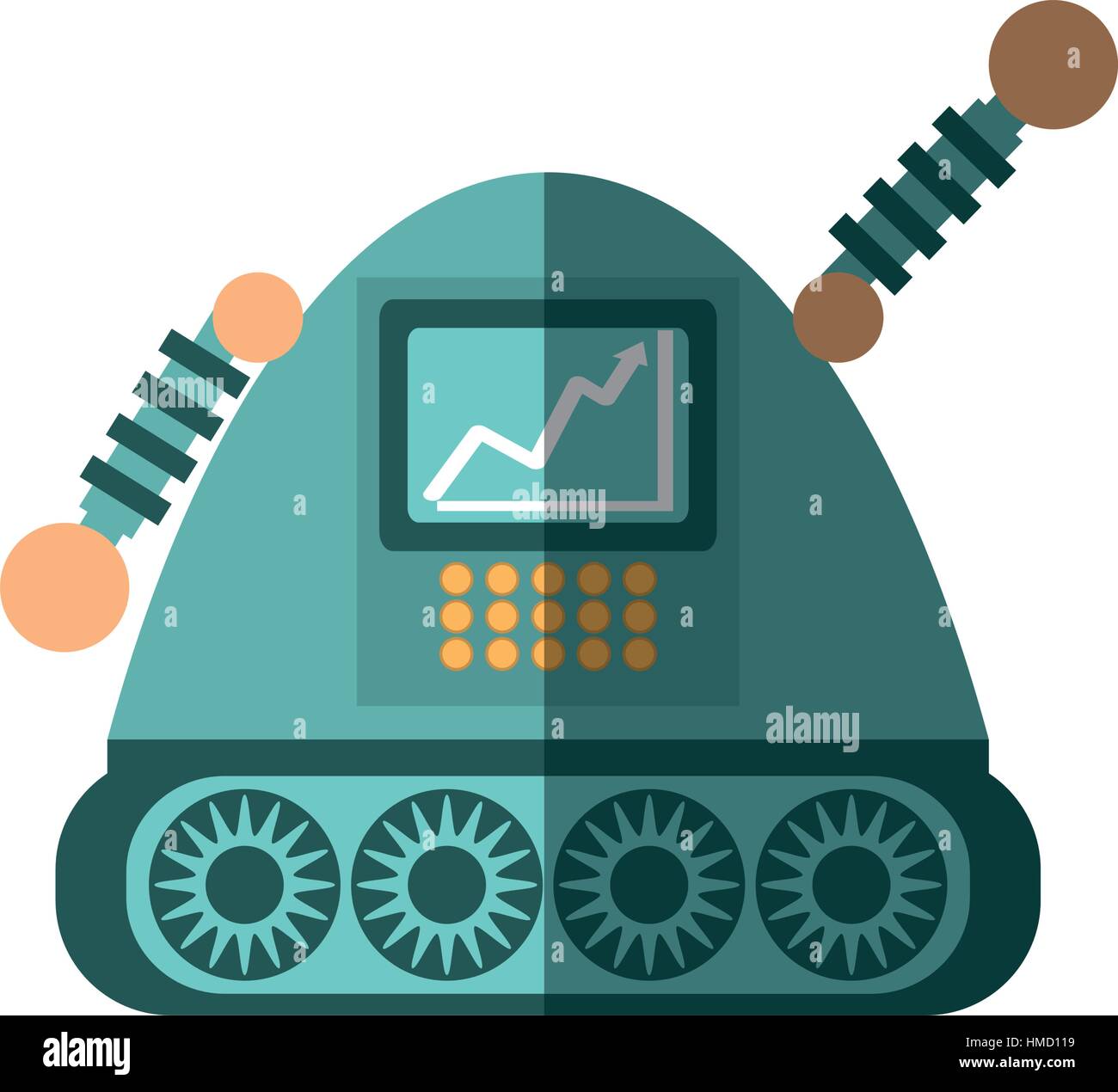 robot android automation icon shadow vector illustration eps 10 Stock ...
