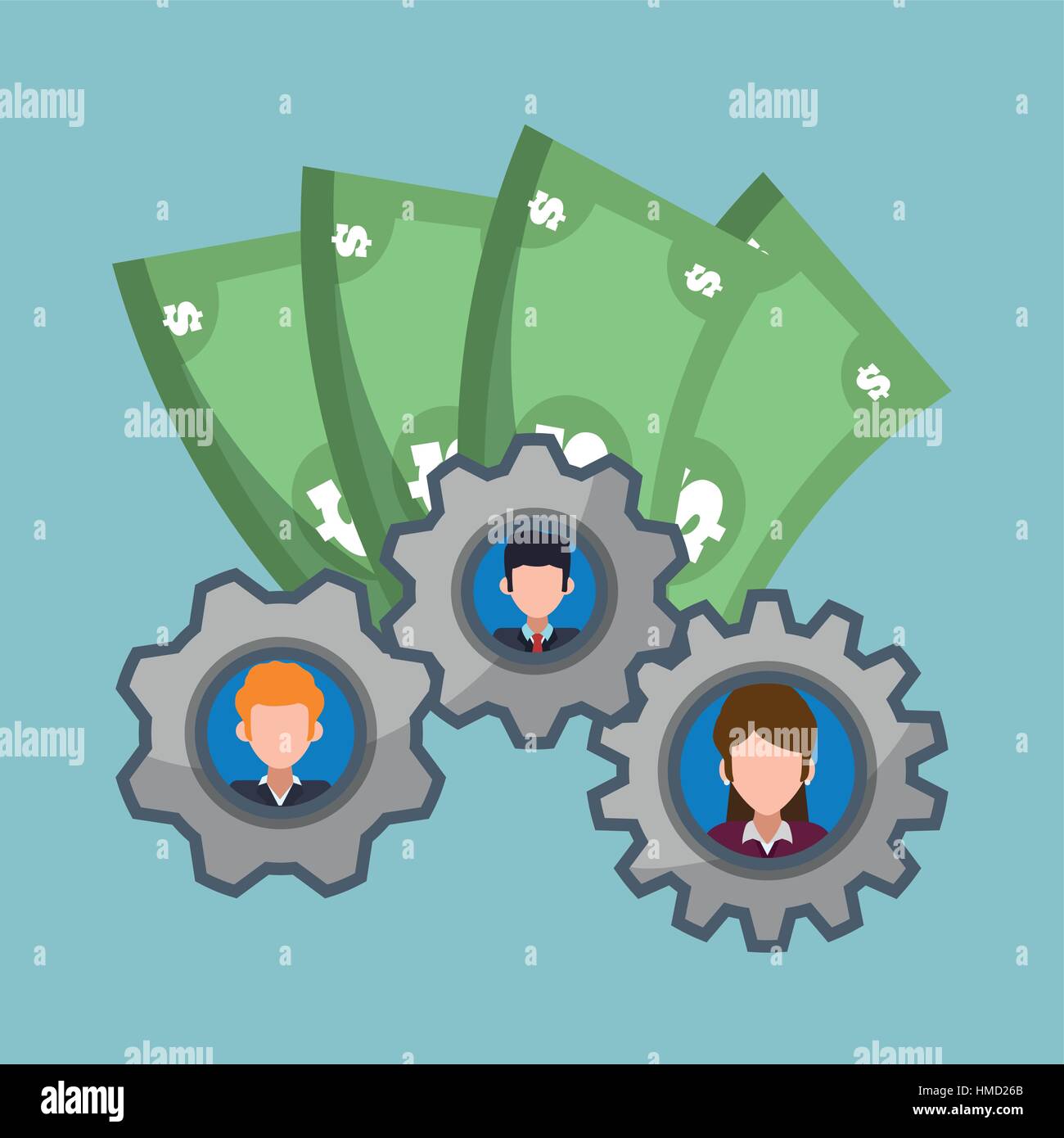 character gears business money vector illustration eps 10 Stock Vector ...