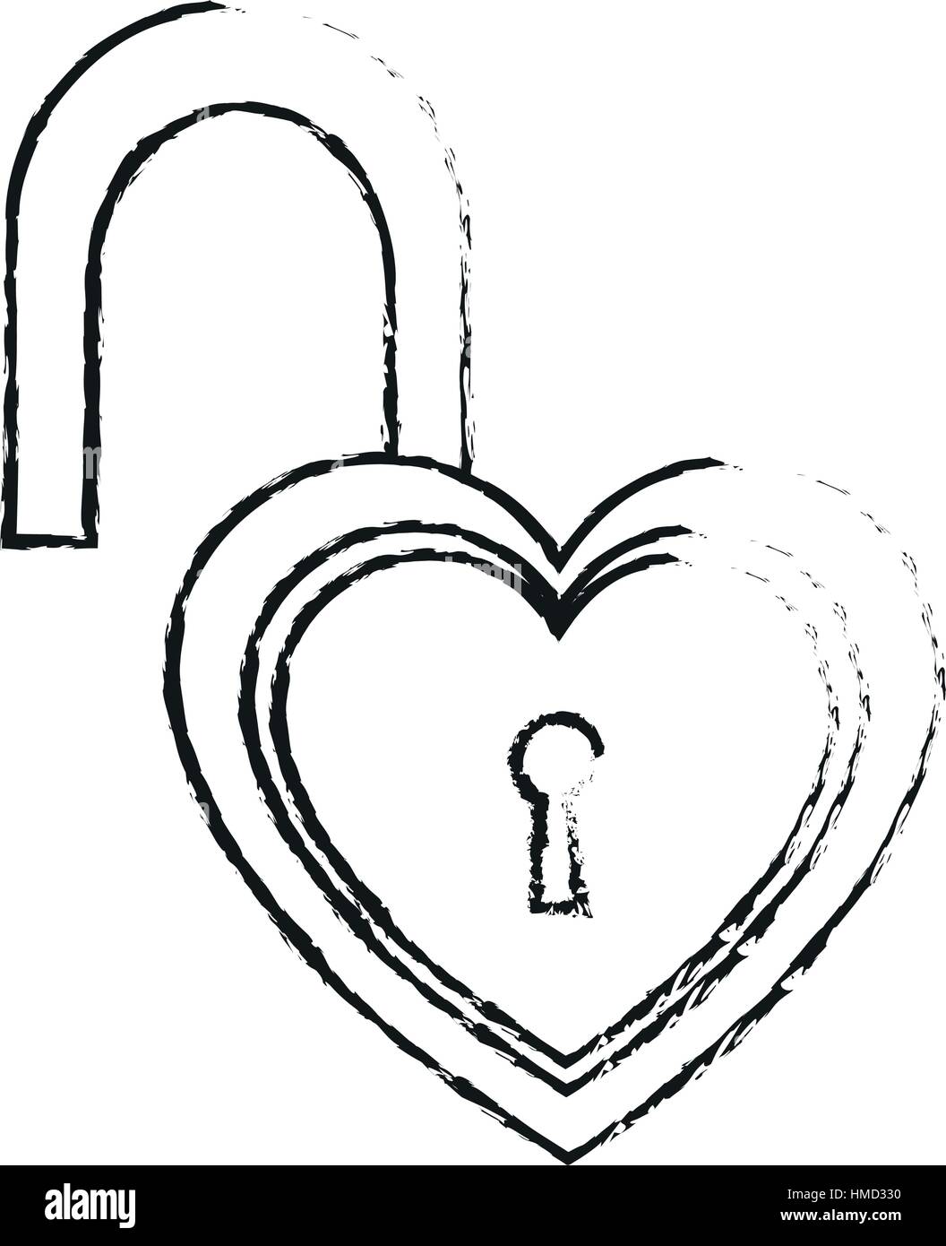 padlock in heart shape Stock Vector Image & Art - Alamy