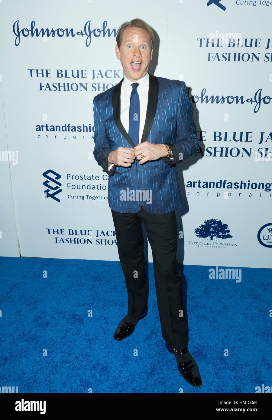 New York, United States. 01st Feb, 2017. Carson Kressley attends the blue jacket fashon show in support for prostate cancer awarness during New York Fashion week at Pier 59 Credit: Lev Radin/Pacific Press/Alamy Live News Stock Photo