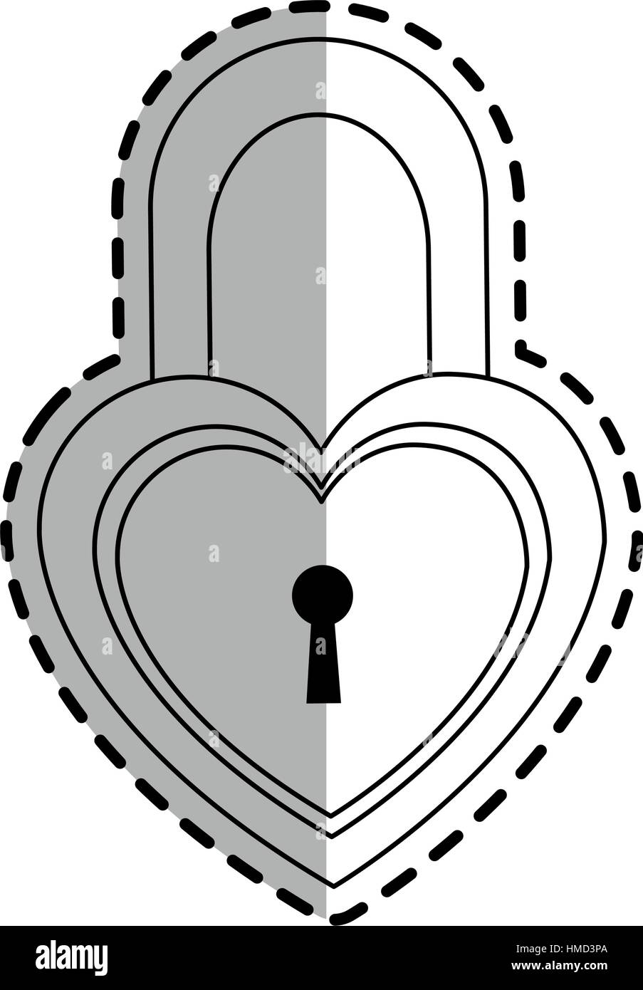 padlock in heart shape Stock Vector Image & Art - Alamy